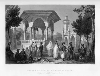 The Bazaar at Jaffa, the Ancient Joppa, Palestine Israel, 1841