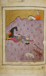 Illustration to the Epic Poem The Knight in the Panther