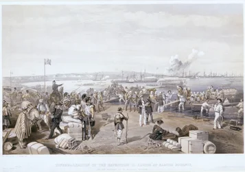 Disembarkation of the Expedition to Kertch at Kamish Bournou
