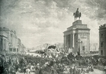 The Funeral of the Duke of Wellington Passing Apsley House, November 18, 1852