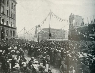 The Royal Procession: The Royal Horse Artillery Passing St. Georges Circus, Borough