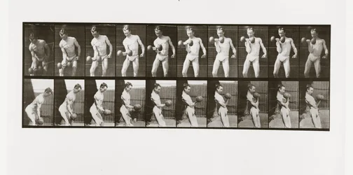 Man lifting a dumbbell, Plate 324 from Animal Locomotion