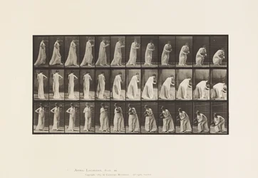 Carrying and Stooping with Vase