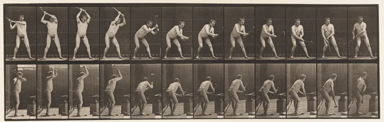 Plate 376. Blacksmith, Hammering on Anvil, Two Hands