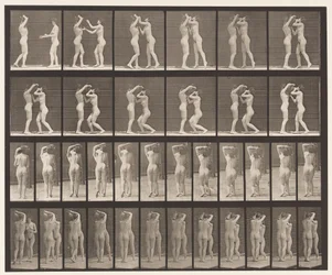 Plate 445. Two Models-8 Drinking from Water-Jar on Shoulder of 1