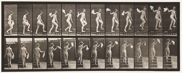 Plate 96. Ascending Stairs Looking Around; Waving Handkerchief