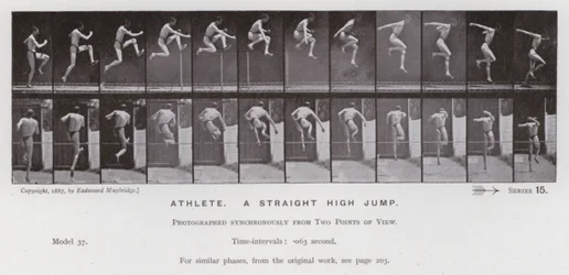 The Human Figure in Motion: Athlete, a straight high jump