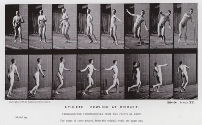 The Human Figure in Motion: Athlete, bowling at cricket