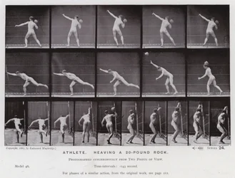 The Human Figure in Motion: Athlete, heaving a 20-pound rock