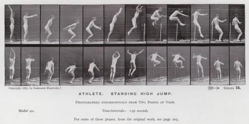 The Human Figure in Motion: Athlete, standing high jump