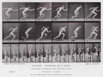 The Human Figure in Motion: Athlete, starting on a race