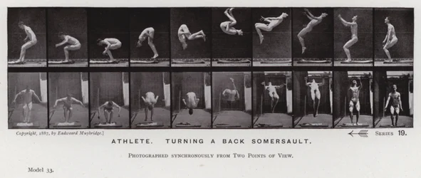 The Human Figure in Motion: Athlete, turning a back somersault