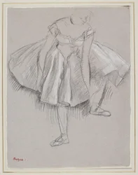 Dancer Adjusting Her Slipper