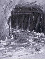 Second Corporal Collier Struggling Out of a Mine Gallery Nearly Full of Water After Completing His Work (DCM)
