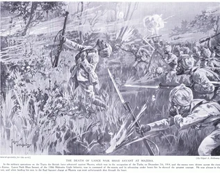 The death of Lance Nak Bhau Savant at Mazera on Tigris December 1914