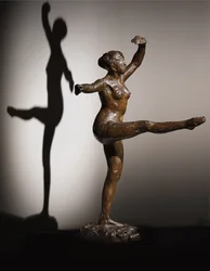 Dancer, Fourth Position Front, on Left Leg, Third Study, c. 1882-1885; c.1919-1937