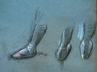 Dancer from Back and Three Foot Studies (detail)