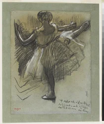 Dancer seen from behind, “Grand Battement à la Seconde”, c.1885-90