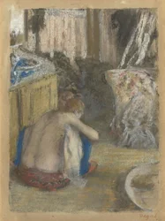 Nude Woman Squatting, from Behind