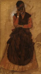 Girl Looking Through Opera Glasses