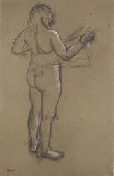 Nude Woman Drying Herself