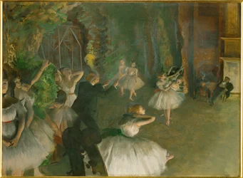 Rehearsal of a Ballet on Stage