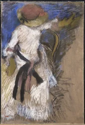 Seated Woman in a White Dress, c.1888-92