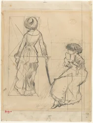 Study for Mary Cassatt at the Louvre [recto], c. 1879
