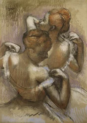Two Dancers Adjusting their Shoulder Straps