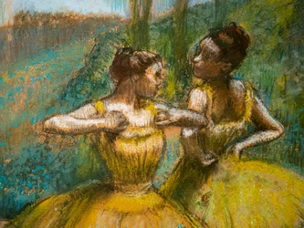 Two Dancers in Yellow (detail)
