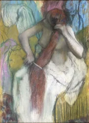 Woman Combing Her Hair