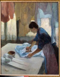 Woman Ironing Against the Light