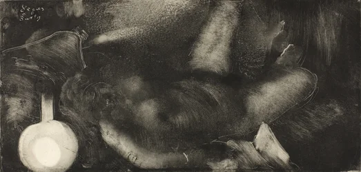 Woman Reclining on Her Bed