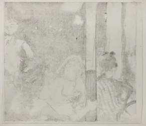 Women in Front of a Cafe, Evening