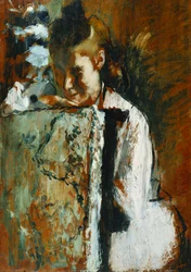 Young Girl Sitting Leaning Against the Back of a Chair, c.1889