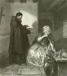 Juliet in the cell of Friar Lawrence