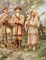 Lewis and Clark with Sacagawea (detail)