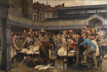 The Old Fish Market in Antwerp in 1882