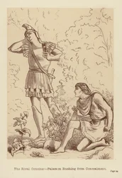 The Rival Cousins, Palamon Rushing from Concealment