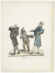 Man and His Servant Walk Arrogantly Past Begging Boy