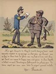 Gamekeeper with a Hunter Who Has Shot a Cat