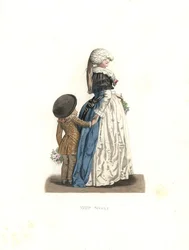 Young Woman and Small Boy, France