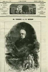 Portrait of Adolphe Thiers (1797-1877), French politician. Cover in 