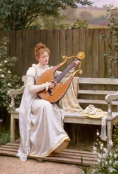 Con Amore, Young Woman Playing the Lyre