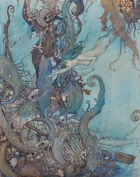 The Little Mermaid, "At the Mere Sight of the Bright Liquid They Drew Back in Terror"