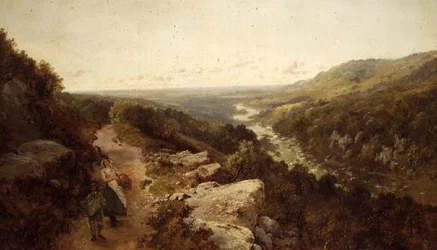 An extensive river landscape