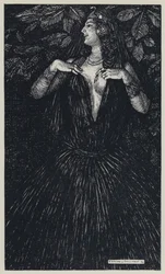 Tennyson, Illustration for A Dream of Fair Women and Other Poems