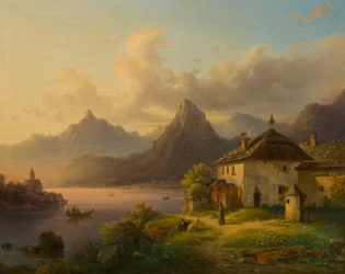 Landscape with Mountain Lake
