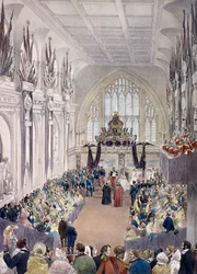 Napoleon III and Empress Eugenie at Guildhall, London