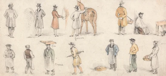 Studies of Tradesmen and Grooms
